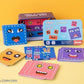 Crazy Face Puzzle, Wooden Expression Matching Block Game, Educational Training Toy with 16 Face Blocks and 72 Cards for Kids 3+