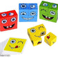 Crazy Face Puzzle, Wooden Expression Matching Block Game, Educational Training Toy with 16 Face Blocks and 72 Cards for Kids 3+