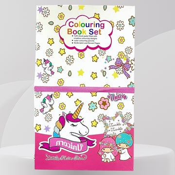 Definite Kids Unicorn Coloring & Scratching Art Kit – 30 Pages, 8 Pencils, 10 Scratch Sheets | Age 3+, Unisex, Non-Foldable (18x11x2.5 cm)