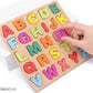 Wooden Alphabet Puzzle Board, Educational Learning Toy for Toddlers, ABC Letters with Bright Colors