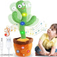Dancing Cactus Toy, 120 Songs, Singing and Recording Function, Rechargeable, LED Lights, 32.5 cm Height