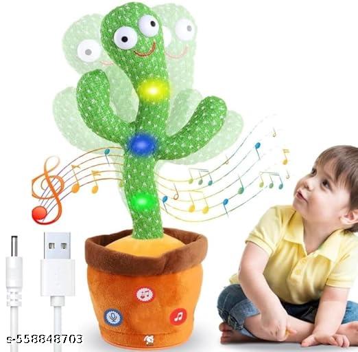 Dancing Cactus Toy, 120 Songs, Singing and Recording Function, Rechargeable, LED Lights, 32.5 cm Height