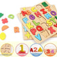 Wooden Alphabet Puzzle Board, Educational Learning Toy for Toddlers, ABC Letters with Bright Colors