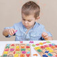 Wooden Alphabet Puzzle Board, Educational Learning Toy for Toddlers, ABC Letters with Bright Colors